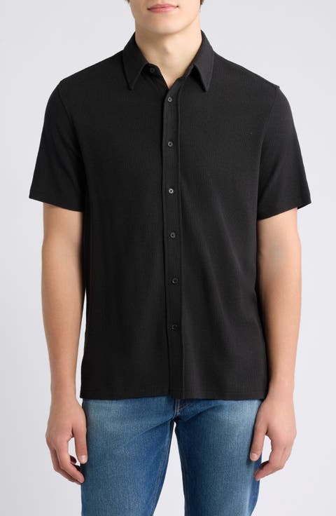 Short Sleeve Waffle Knit Shirt