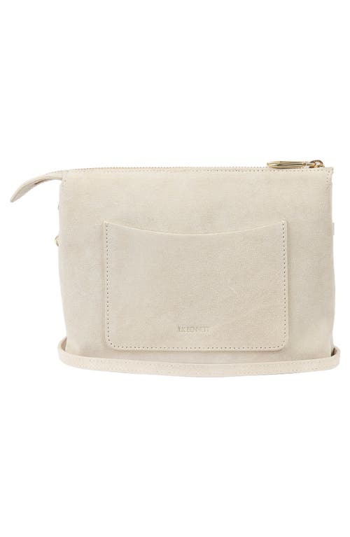 Lk Bennett Cleo Oloid Slouch Suede Crossbody Bag In Cream