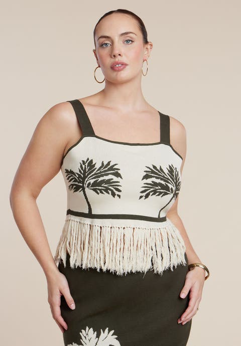 Fringe Crop Top (Plus)