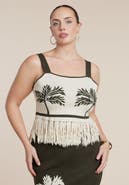 ELOQUII Fringe Crop Top