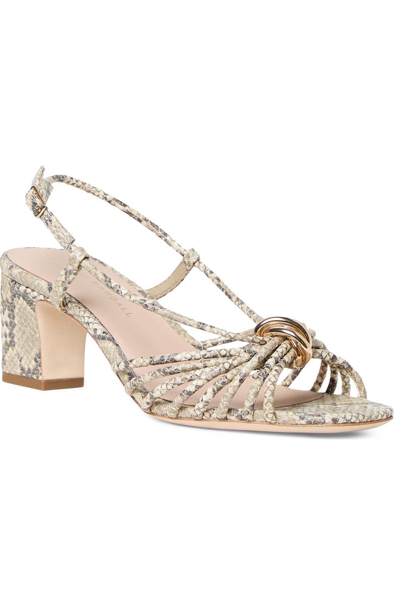 Loeffler Randall Minna Strappy Faux Leather Sandal, Main, color, Natural Snake