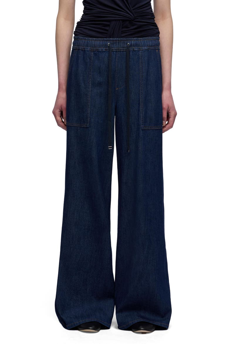 Utility Wide Leg Drawstring Jeans, Main, color, HALONA