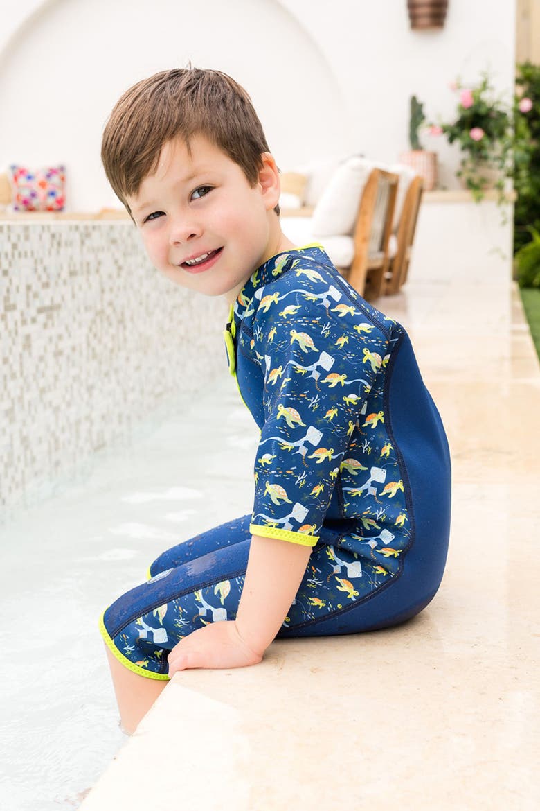 Kids Neoprene Shorty Wetsuit, Alternate, color, Turtle Tide