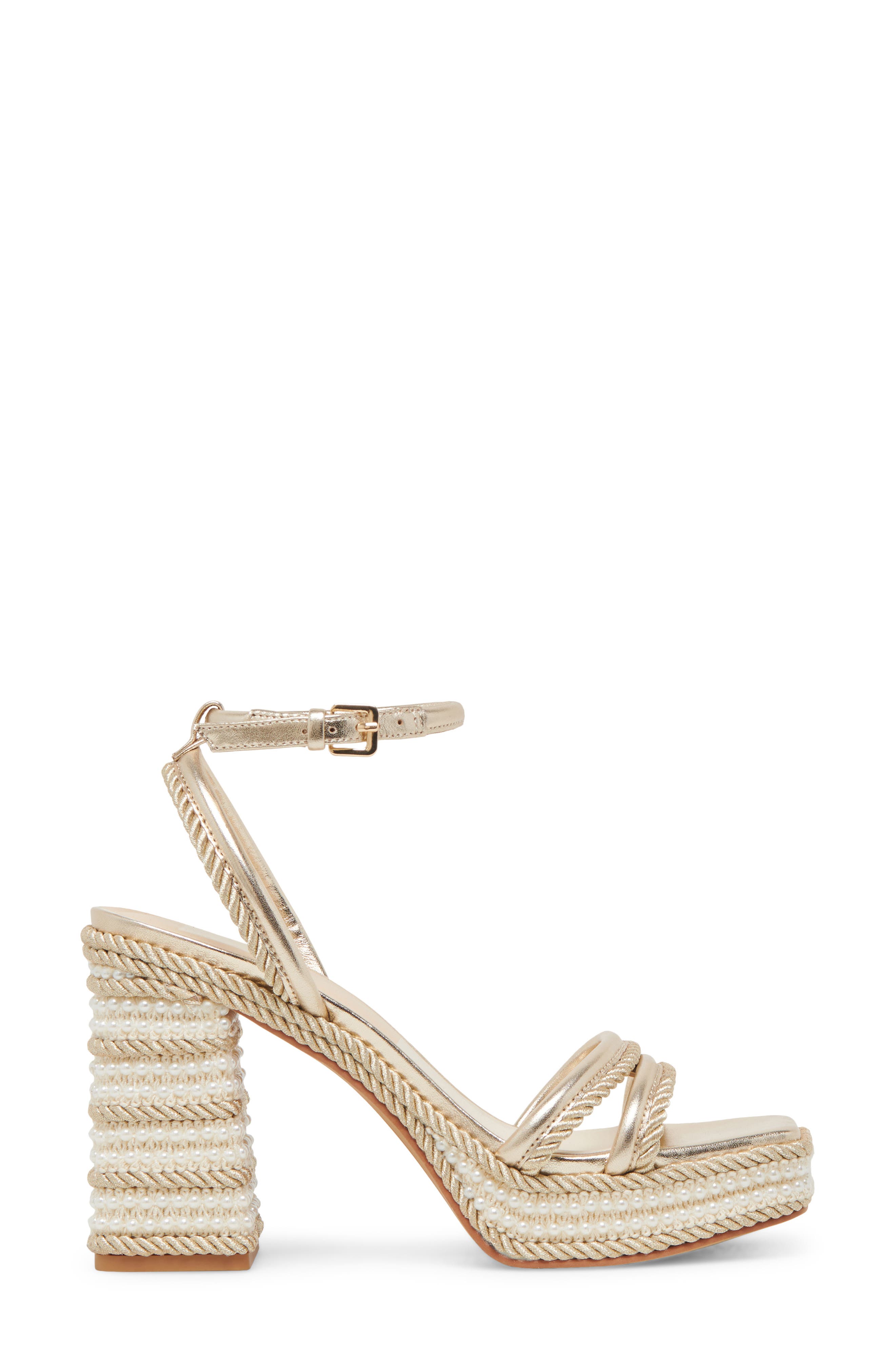 Dolce Vita Agnes Ankle Strap Platform Sandal, Alternate, color, Platinum Metallic Leather