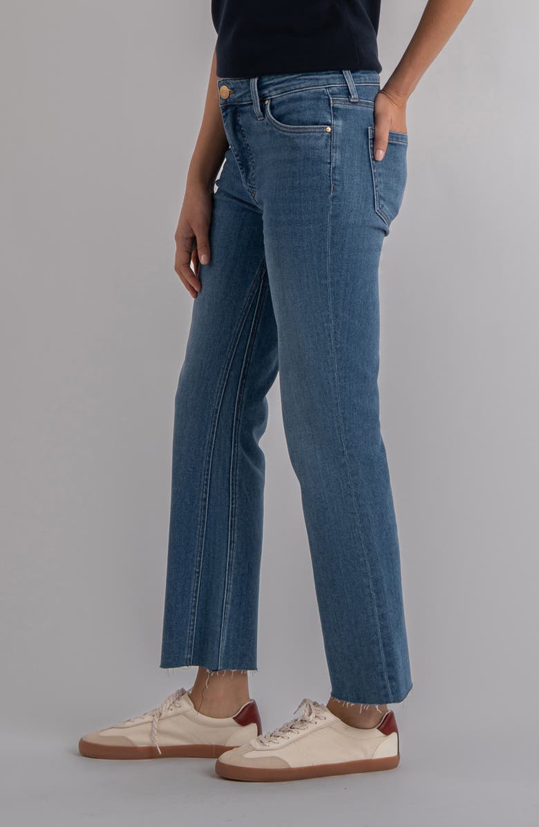 KUT from the Kloth Kelsey Raw Hem High Waist Ankle Flare Jeans, Alternate, color, Sentiment