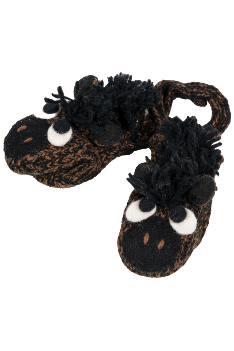 Horse1 Mittens, Main, color, Brown