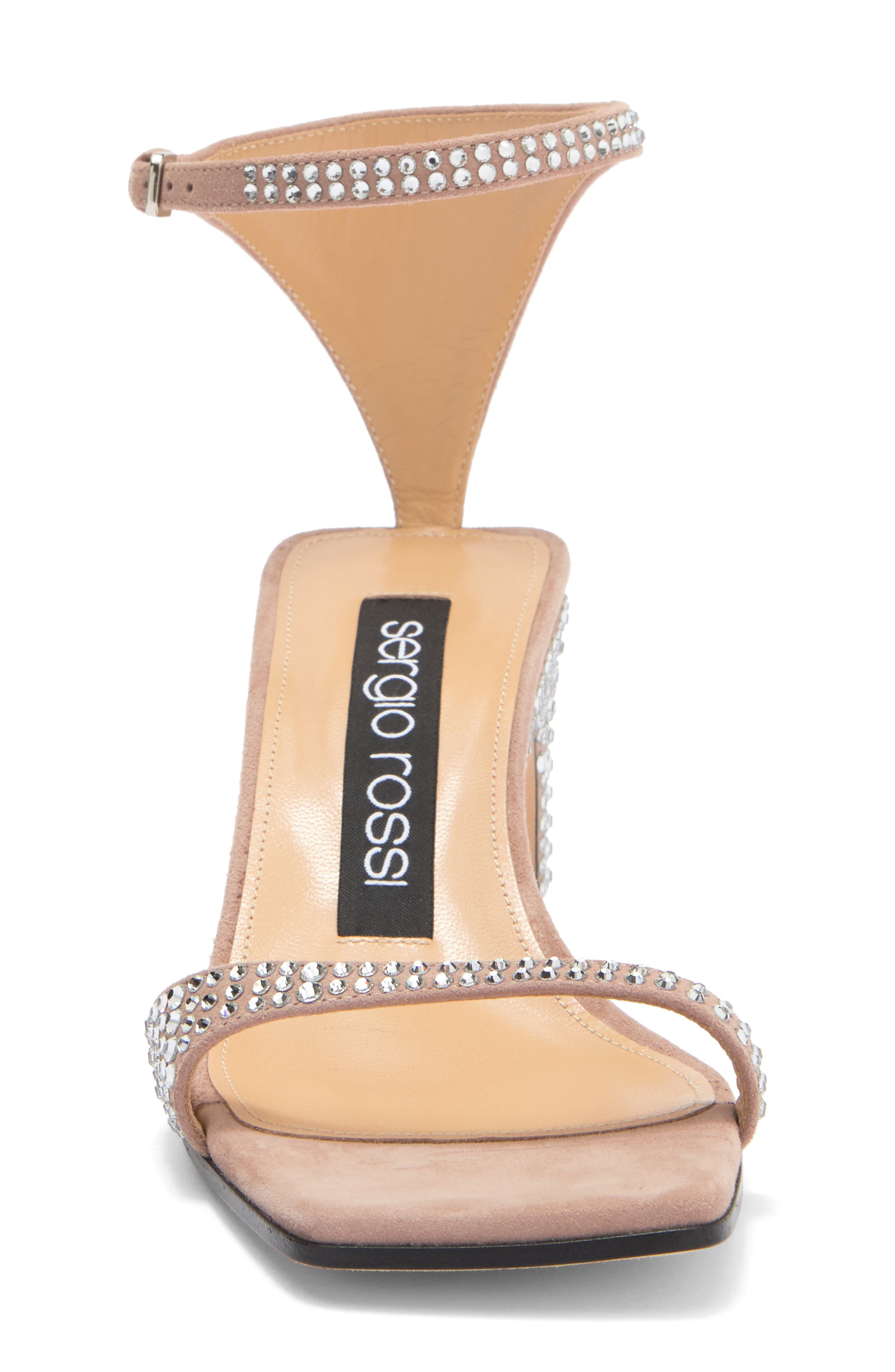 Sergio Rossi Kitten Heel Rhinstone Sandal, Alternate, color, 
