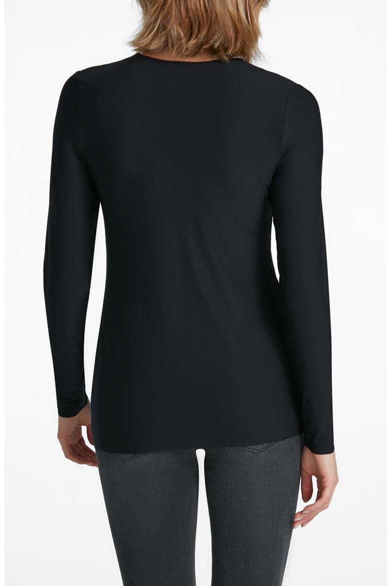 Butter Crewneck Long Sleeve Top, Alternate, color, BLACK