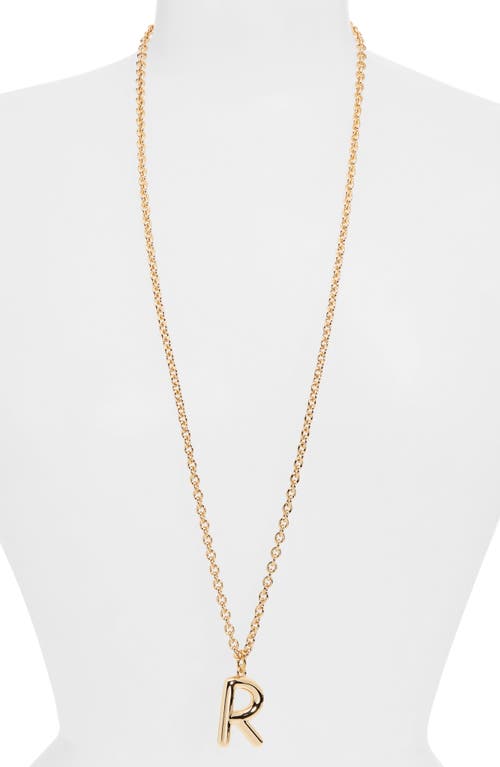 Roxanne Assoulin The Big Puffy Initial Pendant Necklace In Brown