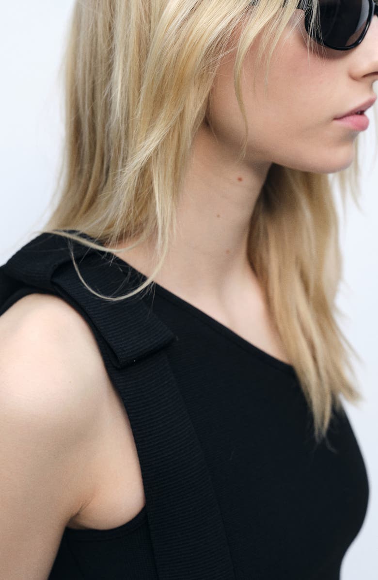 MANGO Asymmetric One-Shoulder Top, Alternate, color,