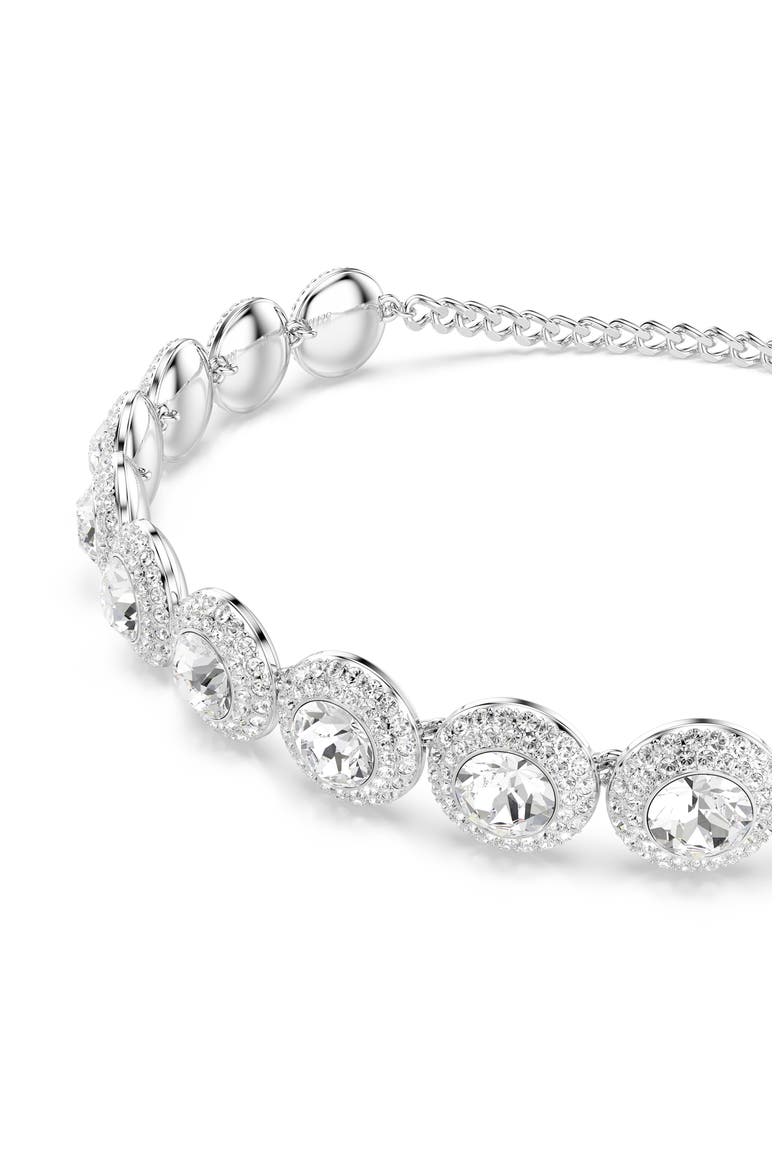 Una Angelic Crystal Choker Necklace, Alternate, color, WHITE/ SILVER