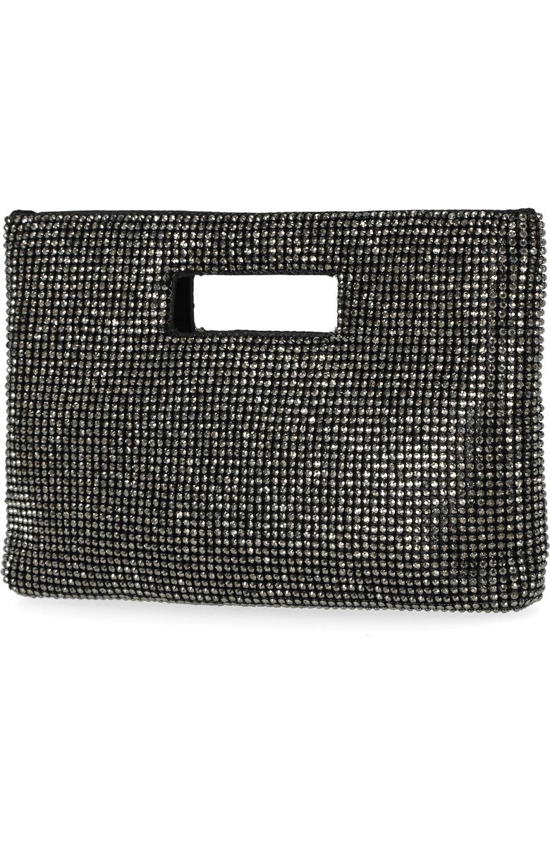 Jessica McClintock Asher Cut Out Handle Clutch, Alternate, color, New Gunmetal