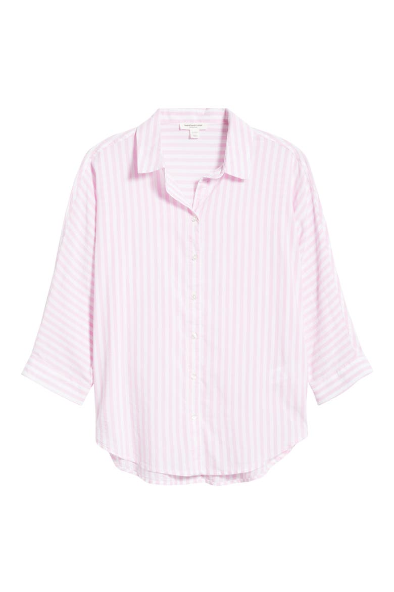 Wells Stripe Shirt, Alternate, color, PINK ICING