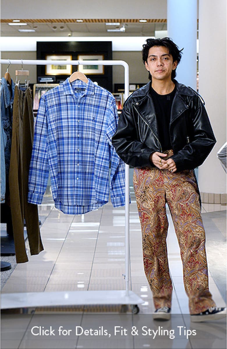 Plaid Classic Fit Oxford Button-Up Shirt, sales video thumbnail