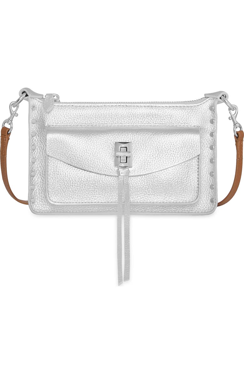 Rebecca Minkoff Mini Darren Top Zip Leather Crossbody Bag, Main, color,