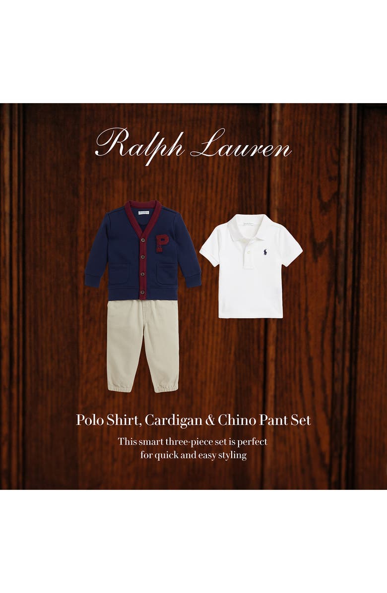 Ralph Lauren Polo, Cardigan & Pants Set, Alternate, color, Refined Navy Multi