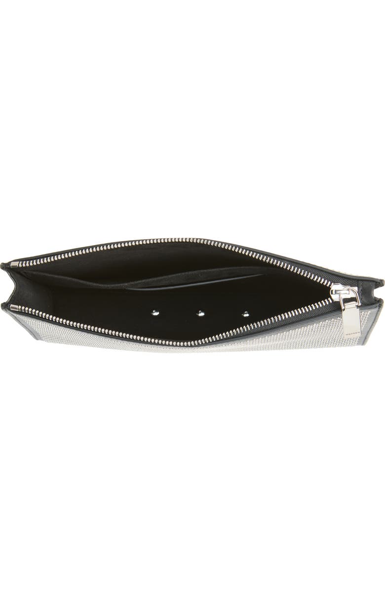 McQueen Punk Knuckle Flat Pouch, Alternate, color, Black