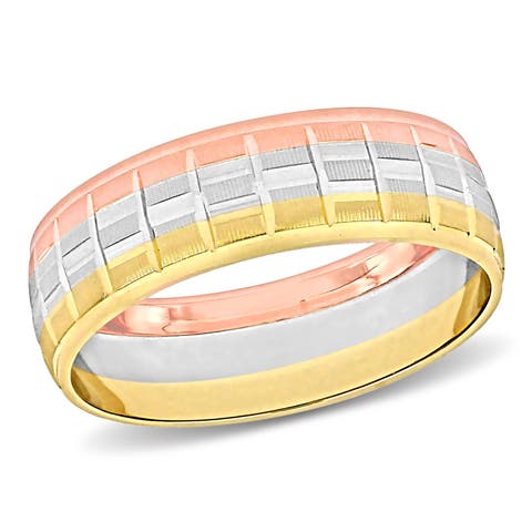 Woven Motif Wedding Band 14k