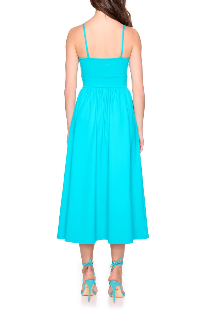 Susana Monaco Angled Wire Gathered Sleeveless Midi Dress, Alternate, color, 