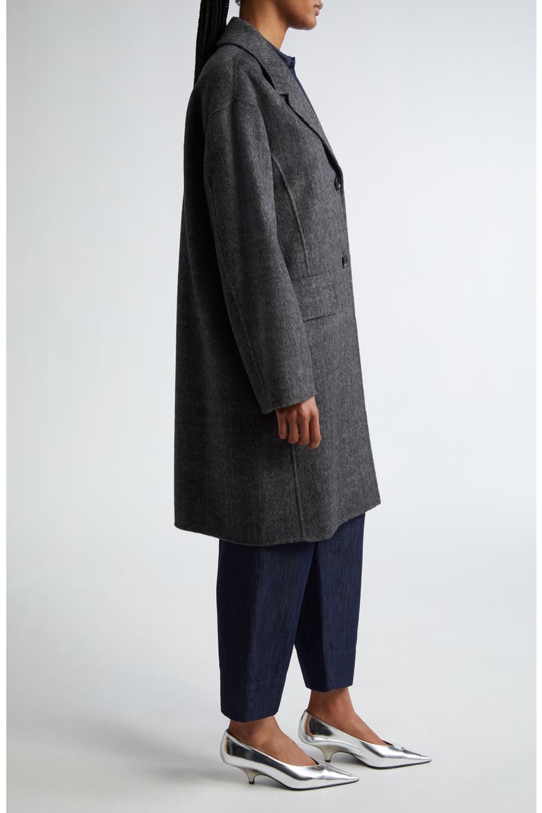 John Virgin Wool Blend Coat, Alternate, color, BLACK