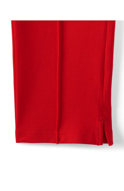 Lands' End Starfish High Rise Pintuck Capri Pants In Red
