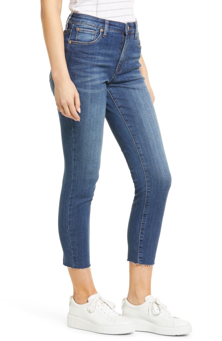 STS Blue Erin High Waist Raw Hem Cigarette Jeans, Alternate, color, 