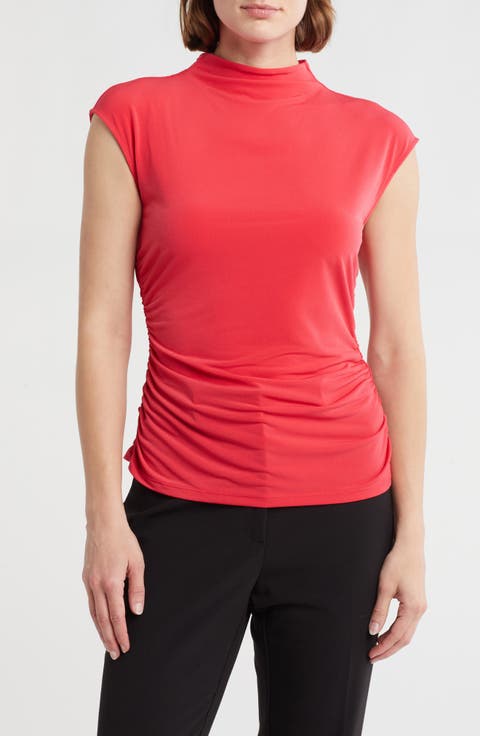 Funnel Neck Knit Top
