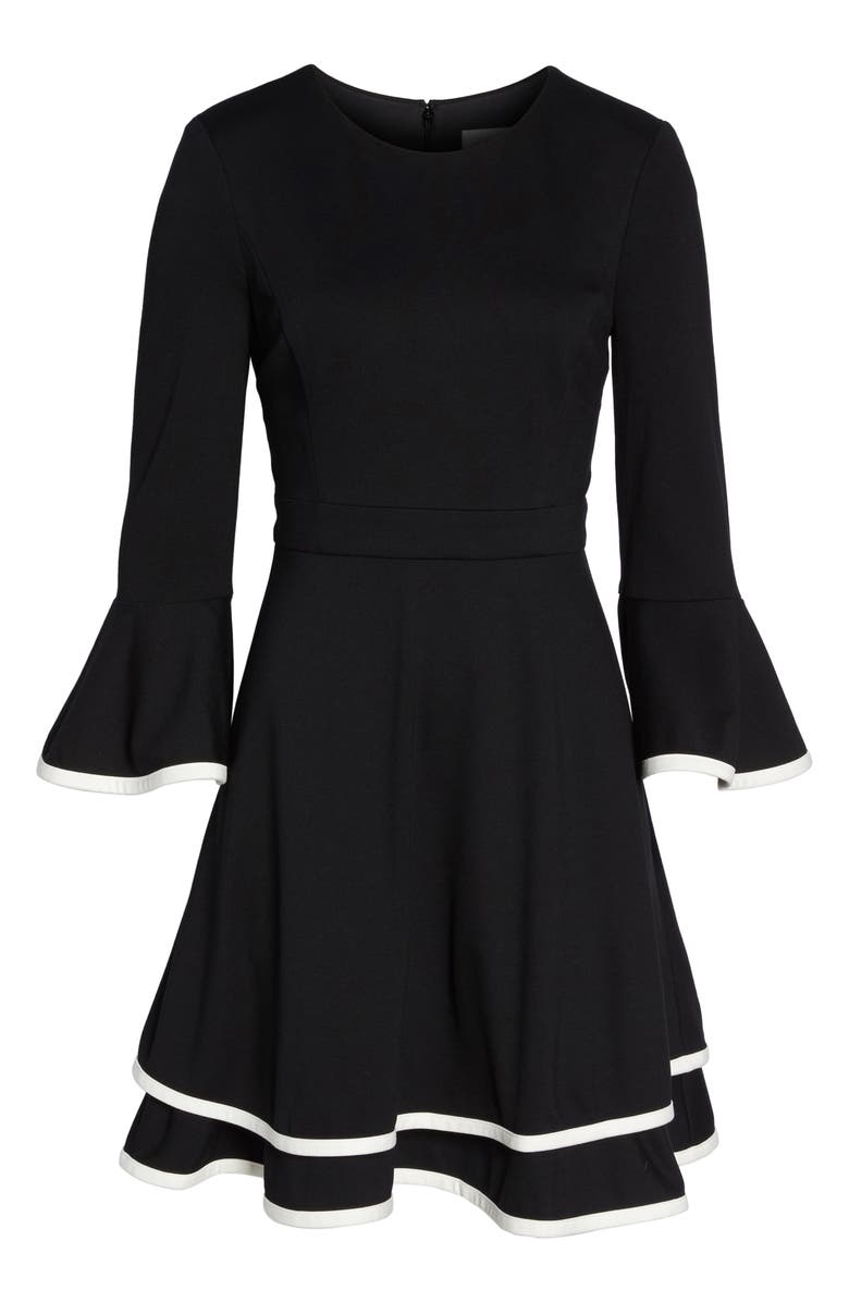 Eliza J Long Bell Sleeve Fit & Flare Minidress, Alternate, color,