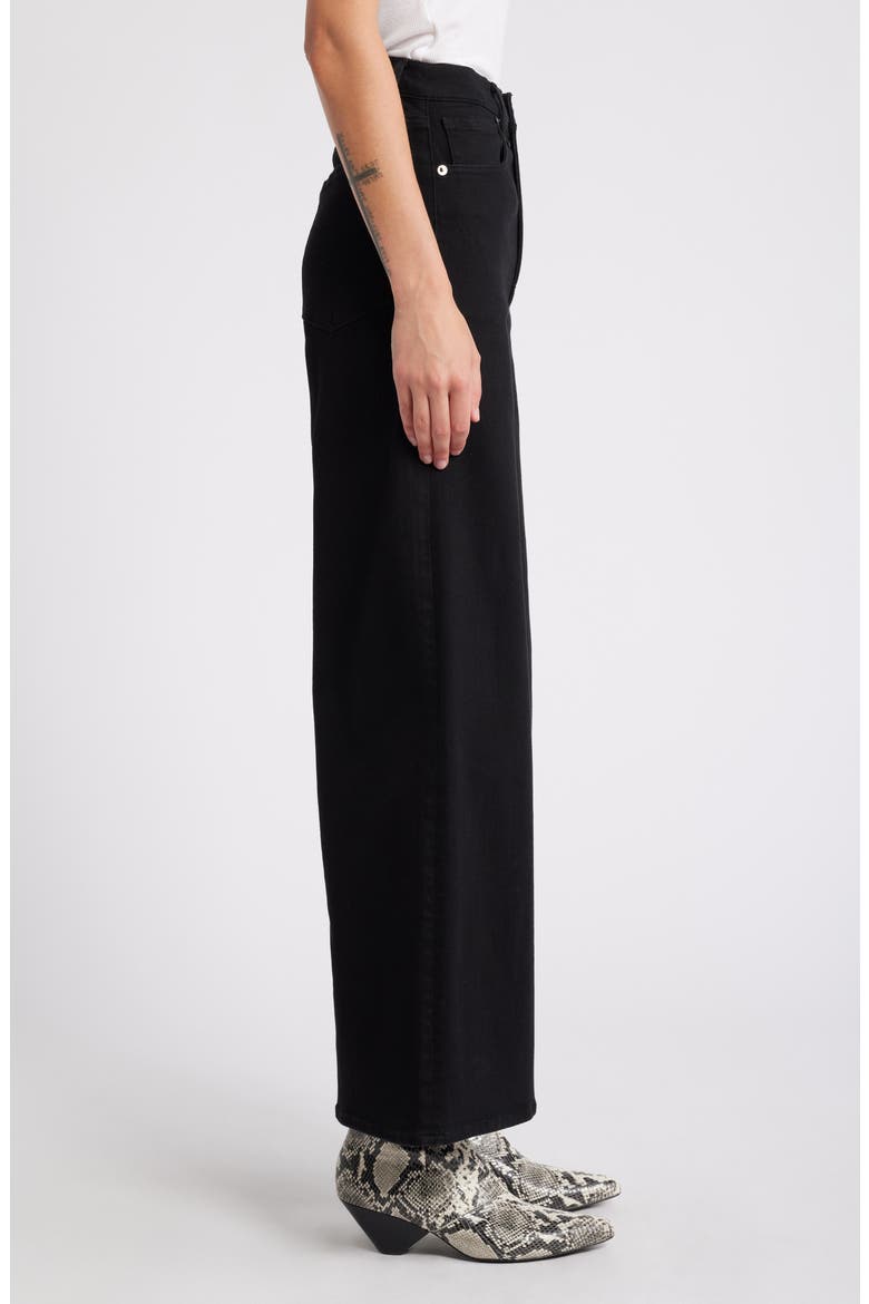 Flexi Sofie High Waist Ankle Wide Leg Jeans, Alternate, color, BLACK