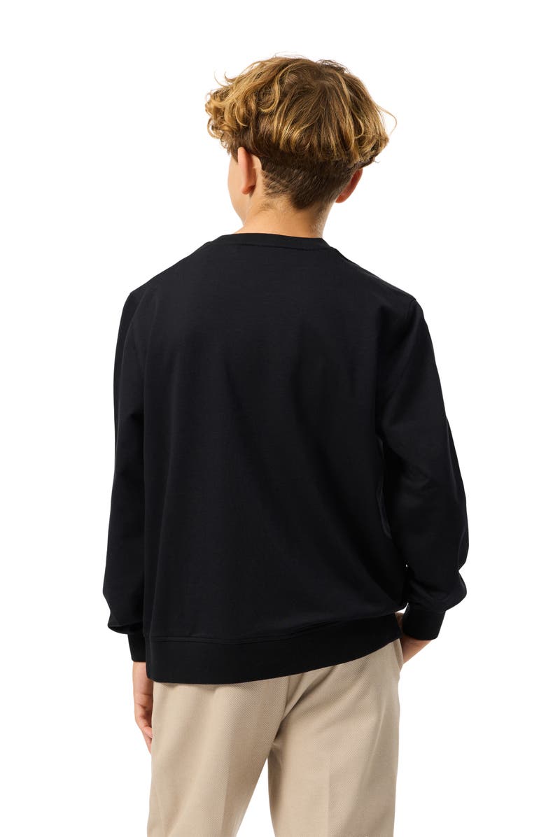 Psycho Bunny Kids' Duke Embroidered Sweatshirt, Alternate, color, Black