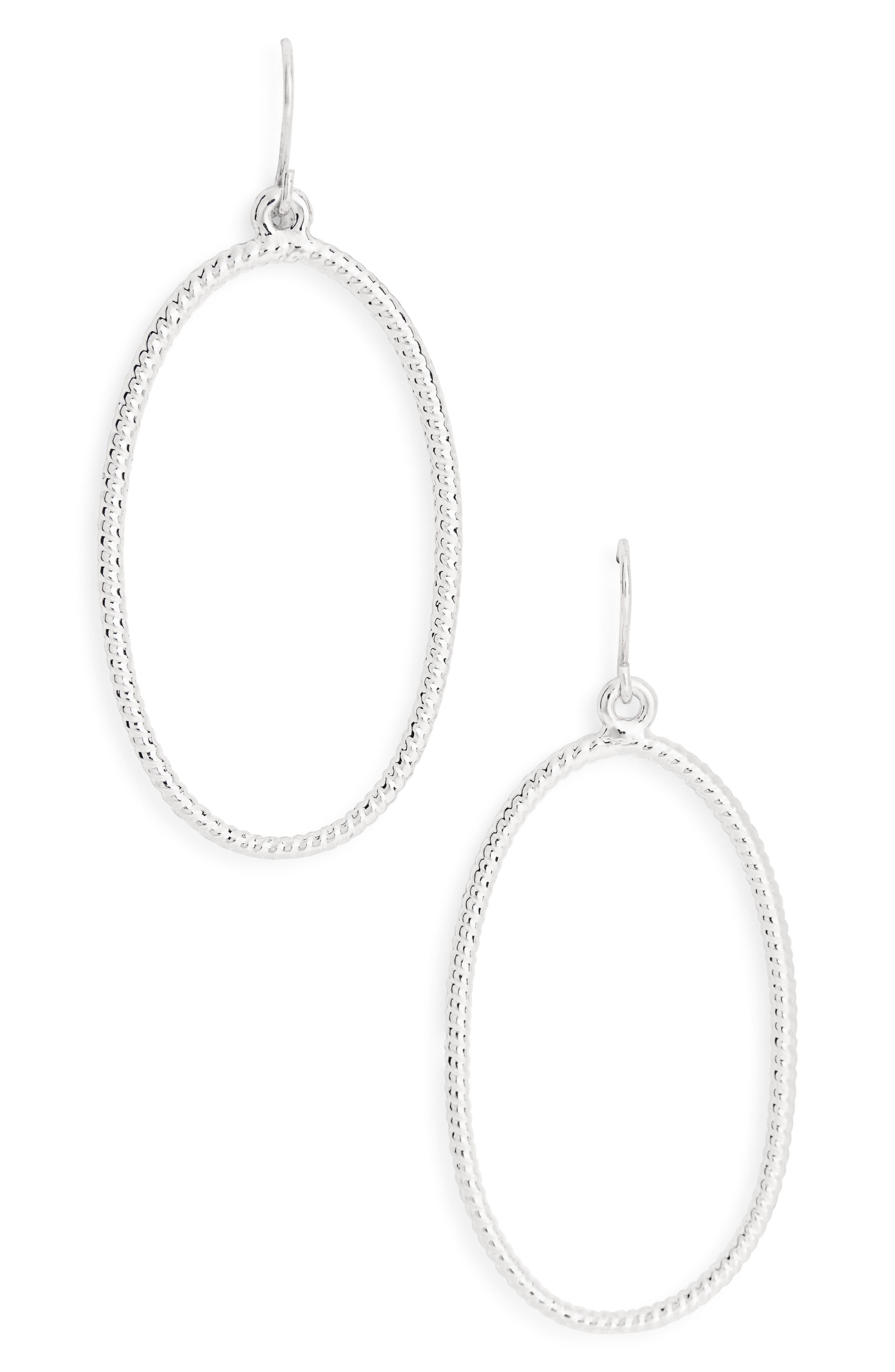 Karine Sultan Minimalist Oval Twist Drop Earrings