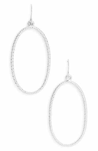 Karine Sultan Minimalist Oval Twist Drop Earrings