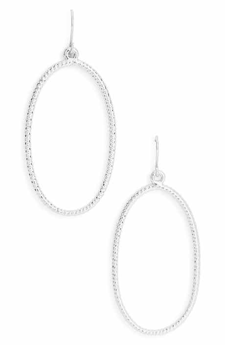 Karine Sultan Minimalist Oval Twist Drop Earrings