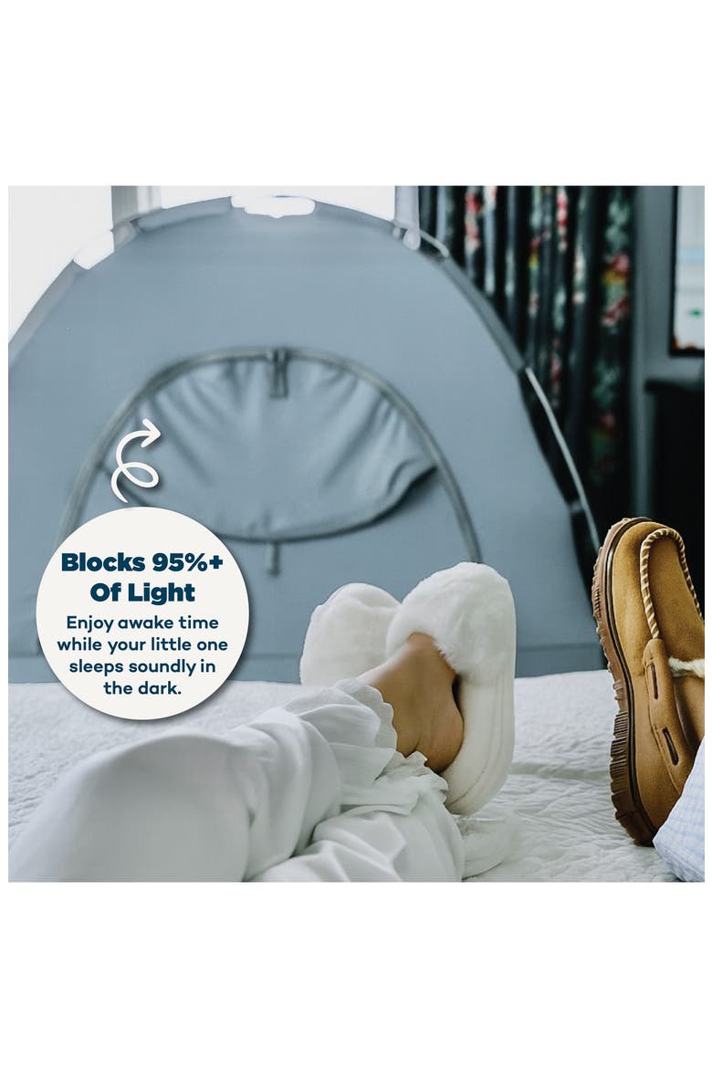 Blackout Sleep Tent & Portable Fan Set, Alternate, color, SLATE BLUE
