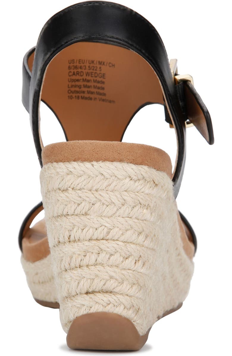 Reaction Kenneth Cole Card Platform Wedge Sandal, Alternate, color, Black/Black