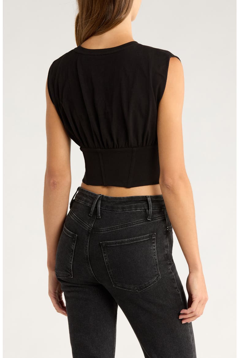 Sleeveless Corset TOP, Alternate, color, BLACK001