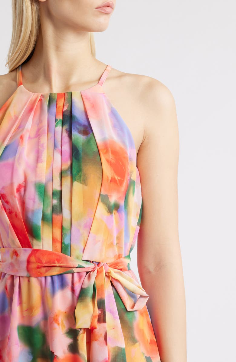 Vince Camuto Floral High-Low Chiffon Dress, Alternate, color,