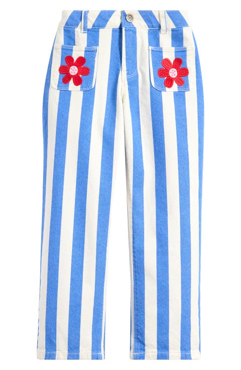 Kids' Embroidered Patch Pocket Pants