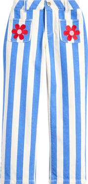 Mini Boden Kids' Embroidered Patch Pocket Pants