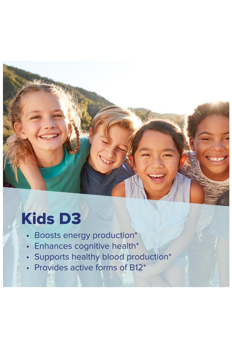 Children's Vitamin D3 Quick Dissolve Sublingual Tablets, Alternate, color, White