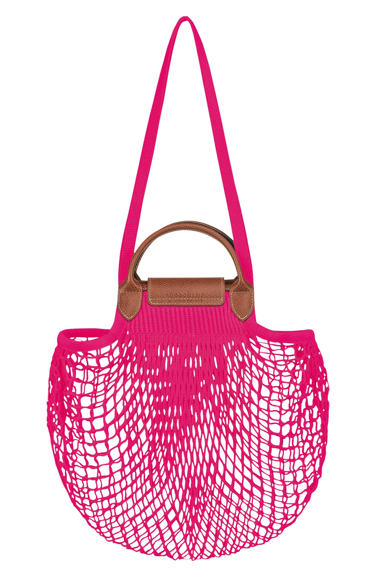 Longchamp Le Pliage Filet Knit Shoulder Bag, Alternate, color, Candy