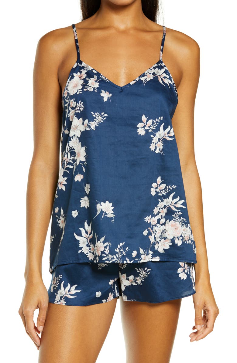 Papinelle Jardin Cami & Boxer Pajamas, Main, color, 