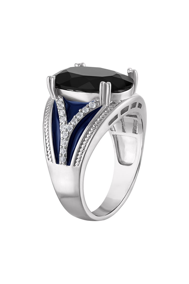 Onyx & Enamel Statement Ring, Alternate, color, BLACK
