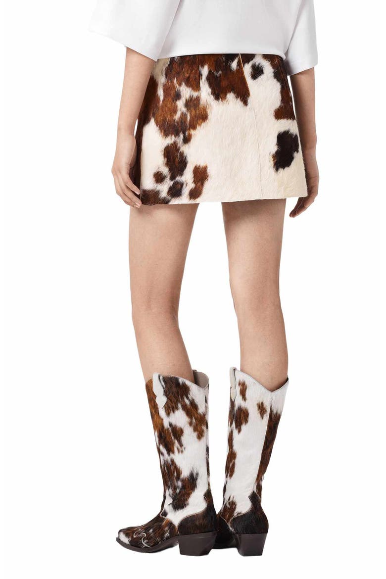 Dapple Genuine Calf Hair Miniskirt, Alternate, color, COW PRINT