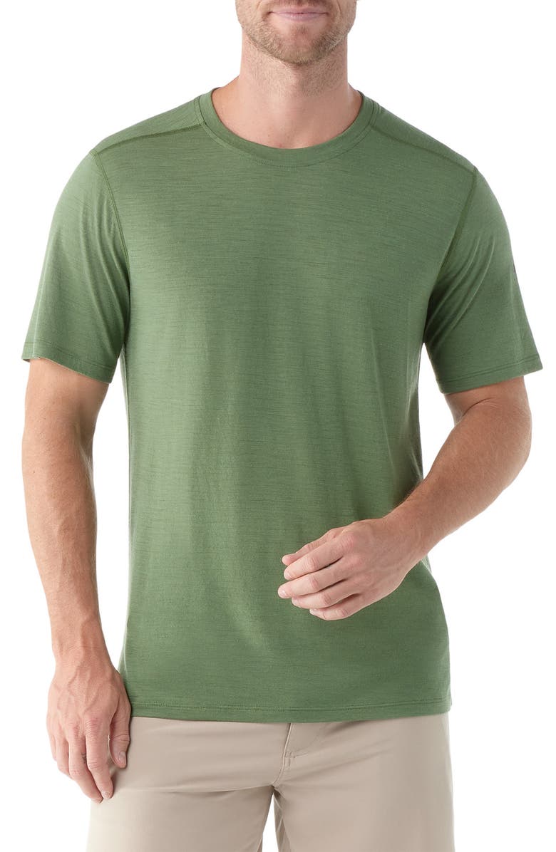 Smartwool Merino Wool Blend Short Sleeve T-Shirt, Main, color, Fern Green