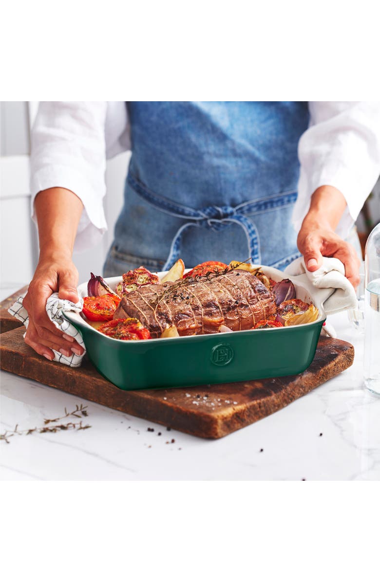 Emile Henry HR Modern Classics Rectangular Baking Dish 11" x 8", Main, color, Evergreen