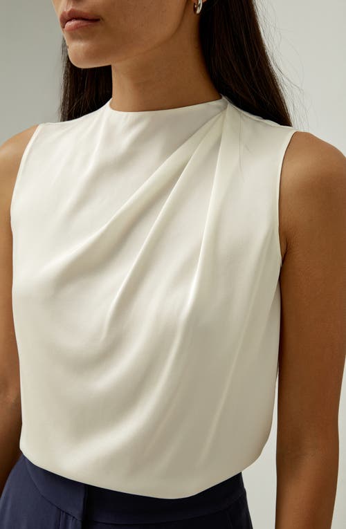 Lilysilk Sleeveless Minimalist Silk Top In White
