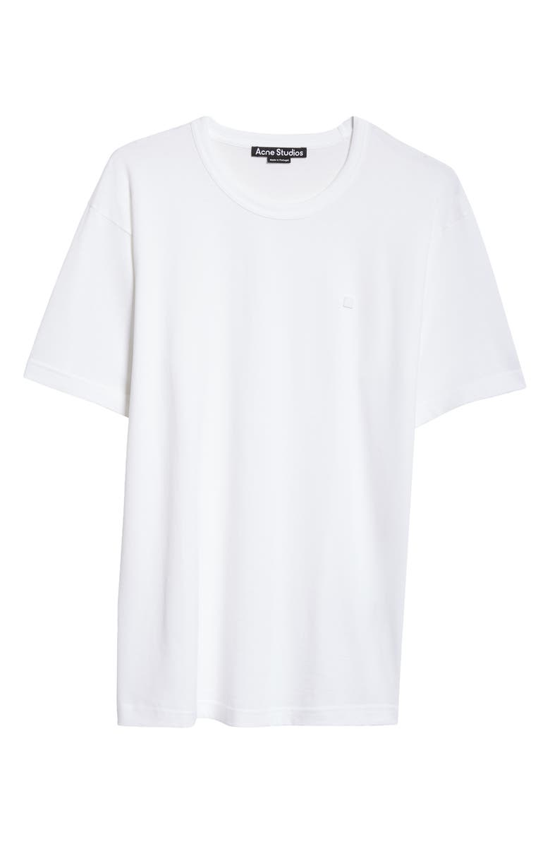 Acne Studios Nash Face Patch T-Shirt, Alternate, color, Optic White