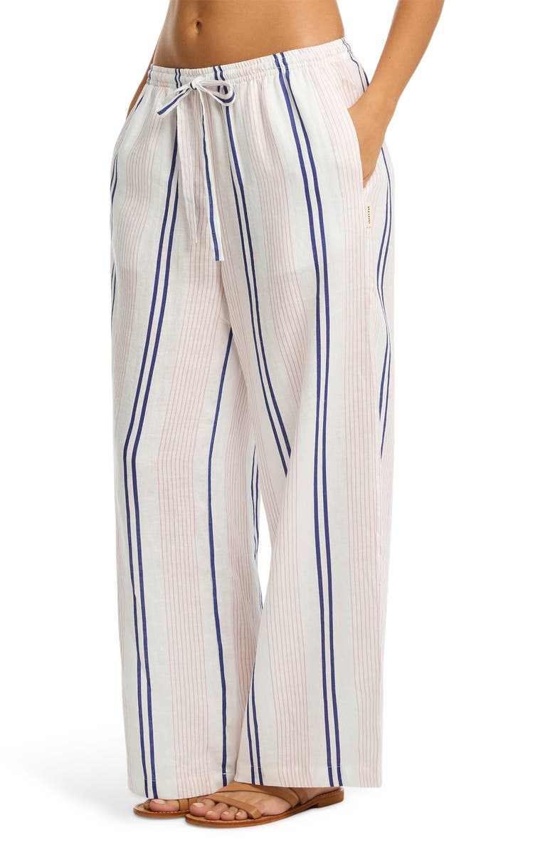 Sea Level Newport Surf Cover-Up Pants, Alternate, color, Light Pink