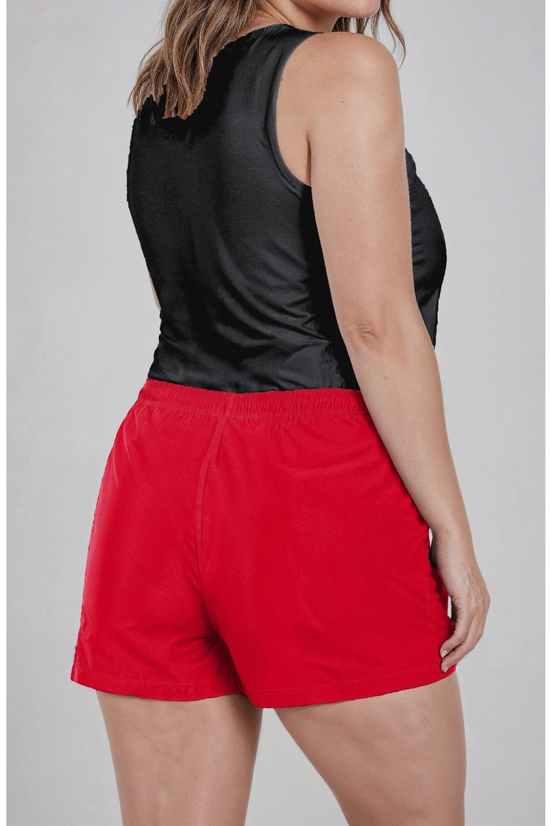 Plus Size 2"-3" Board Shorts, Alternate, color, Red